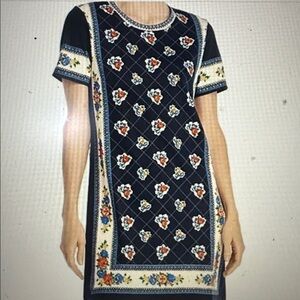 Tory Burch Floral Patterned Short Sleeve Dress